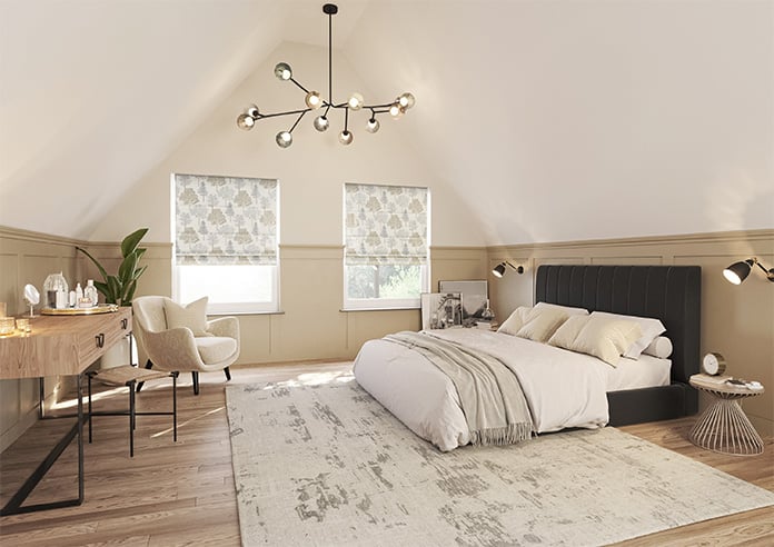 Coppice Faux Silk, Bronze - Motorised Roman Blind - Image 6